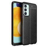 Microcase Samsung Galaxy M23 Leather Serisi Deri Efekt Silikon Kılıf - Siyah