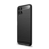 Microcase Samsung Galaxy M32 Brushed Carbon Fiber Silikon Kılıf - Siyah