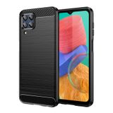 Microcase Samsung Galaxy M33 5G Brushed Carbon Fiber Silikon Tpu Kılıf - Siyah
