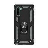 Microcase Samsung Galaxy Note 10 Anka Serisi Yüzük Standlı Armor Kılıf - Siyah