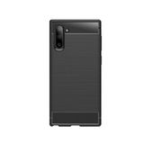 Microcase Samsung Galaxy Note 10 Brushed Carbon Fiber Silikon Kılıf - Siyah