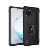 Microcase Samsung Galaxy Note 10 Lite Anka Serisi Yüzük Standlı Armor Kılıf- Siyah