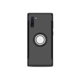 Microcase Samsung Galaxy Note 10 Yüzük Standlı Armor Silikon Kılıf - Siyah