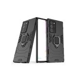 Microcase Samsung Galaxy Note 20 Batman Serisi Yüzük Standlı Armor Kılıf - Siyah