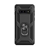 Microcase Samsung Galaxy S10 Anka Serisi Yüzük Standlı Armor Kılıf - Siyah