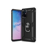 Microcase Samsung Galaxy S20 Plus Anka Serisi Yüzük Standlı Armor Kılıf- Siyah