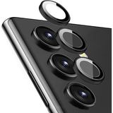 Microcase Samsung Galaxy S23 Kamera Camı Lens Koruyucu Halka Set - AL8114 (Siyah)