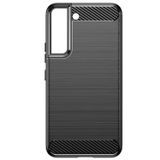 Microcase Samsung Galaxy S23 Plus Brushed Carbon Fiber Silikon Kılıf - Siyah AL3332