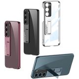 Microcase Samsung Galaxy S23 Plus ile uyumlu Standlı Kristal Sert Plastik Kılıf - AL3564 (Siyah)