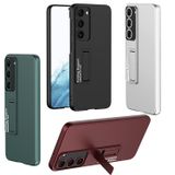 Microcase Samsung Galaxy S23 Plus ile uyumlu Standlı Sert Plastik Mat Kılıf - AL3566 (Bordo)