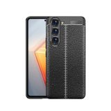 Microcase Samsung Galaxy S23 Plus Leather Serisi Deri Efekt Silikon Kılıf - Siyah AL3337