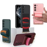 Microcase Samsung Galaxy S23 Plus Parmak Tutuculu Kayış Askılı Plastik Kılıf - AL3565 (Karbon)
