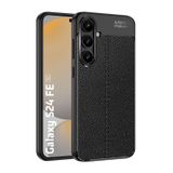 Microcase Samsung Galaxy S24 FE ile Uyumlu Leather Serisi Deri Efekt Silikon Kılıf - Siyah Al3337