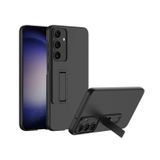 Microcase Samsung Galaxy S25 Plus ile uyumlu Standlı Sert Plastik Mat Kılıf - AL3566 (Siyah)