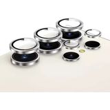 Microcase Samsung Galaxy S25 Ultra Kamera Camı Lens Koruyucu Halka Set - AL8114 - Gümüş