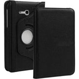 Microcase Samsung Galaxy Tab 3 Lite T110 T113 7" Tablet 360 Derece Döner Standlı Deri Kılıf - Siyah