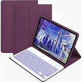 Microcase Samsung Galaxy Tab A11 Plus 11 Inch Tablet Uyumlu Bluetooth Klavyeli Standlı Kılıf Siyah - Bkk4 - Mor