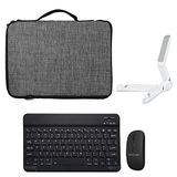 Microcase Samsung Galaxy Tab A6 10.1 T580/T585/T587 Tablet Çanta + Bluetooth Klavye + Mouse + Tablet Standı - AL8112