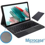 Microcase Samsung Galaxy Tab A8 SM-X200 10.5 (2021) Bluetooth Touchpad Klavye + Bluetooth Mouse + Standlı Kılıf - Bkk7 - Siyah