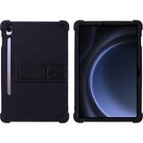 Microcase Samsung Galaxy Tab S10 Fe Tablet Için Standlı Silikon Kılıf - AL4363 - Siyah