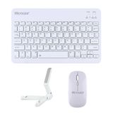 Microcase Samsung Galaxy Tab S10 Lite İle Uyumlu Türkçe Bluetooth Klavye+mouse+tablet Standı Beyaz Al5166 Lazer beyaz