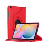 Microcase Samsung Galaxy Tab S6 Lite 10.4 SM-P610/P615 360 Derece Döner Standlı Deri Kılıf - Kırmızı