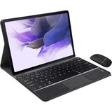 Microcase Samsung Galaxy Tab S7 Fe T733 12.4 Inch Bluetooth Touchpad Klavye+Mouse+Standlı Kılıf Bkk7 - Siyah