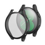 Microcase Samsung Galaxy Watch 4 44 Mm Ekran Korumalı Sert Rubber Kılıf - Siyah