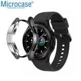 Microcase Samsung Galaxy Watch 4 Classic 46mm Önü Açık Tasarım Silikon Kılıf - Siyah