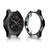 Microcase Samsung Galaxy Watch 42 mm Önü Açık Tasarım Silikon Kılıf - Siyah