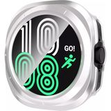 Microcase Samsung Galaxy Watch 7 Ultra Ekran Korumalı Sert Rubber Kılıf - AL3173 (Gümüş)