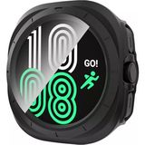 Microcase Samsung Galaxy Watch 7 Ultra Ekran Korumalı Sert Rubber Kılıf - AL3173 - Koyu Siyah