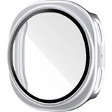Microcase Samsung Galaxy Watch 8 Classic 46mm için Ekran Korumalı Sert Rubber Kılıf - AL3173 (Gümüş)