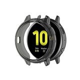 Microcase Samsung Galaxy Watch Active 2 40 mm Önü Açık Tasarım Silikon Kılıf - Füme