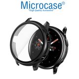 Microcase Samsung Galaxy Watch Active 2 44 Mm Ekran Korumalı Sert Slim Rubber Kılıf - Siyah