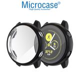 Microcase Samsung Galaxy Watch Active 2 44 mm Önü Kapalı Tasarım Silikon Kılıf - Siyah