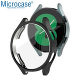 Microcase Samsung Galaxy Watch4 44mm Önü Kapalı Tasarım Silikon Kılıf - Siyah