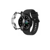 Microcase Samsung Galaxy Watch4 Classic 42mm Önü Açık Tasarım Silikon Kılıf (Siyah)