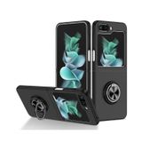 Microcase Samsung Galaxy Z Flip5 Yüzük Standlı Plastik Kılıf - Siyah AL3163