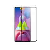 Microcase Samsung M51 Tam Kaplayan Çerçeveli Tempered Ekran Koruyucu - Siyah