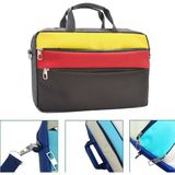Microcase Samsung S10 Fe Plus ile Uyumlu Tablet Macbook Laptop Tablet Çantası 2 Bölmeli AL4821 - Siyah - Sarı - Kırmızı