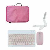 Microcase Samsung S10 Lite 10.9 inch Tablet Uyumlu Tablet Çanta+Türkçe Bluetooth Klavye +Mouse+ Standı - Pembe AL8127