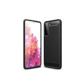 Microcase Samsung S21 Plus Brushed Carbon Fiber Silikon Kılıf - Siyah