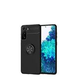 Microcase Samsung S21 Plus Focus Serisi Yüzük Standlı Silikon Kılıf - Siyah