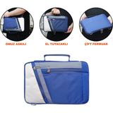 Microcase Samsung Tab A7 Lite 2021 8.7 Inch T220 T225 Tabletler Universal Sleeve Taşıma Çantası AL4346 Lacivert Krem Gri