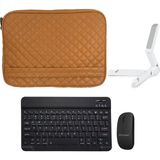 Microcase Samsung Tab A7 T500 T505 T507 2020 10.4 Tablet Kapitone Tablet Çanta + Bluetooth Klavye + Mouse + Tablet Standı - AL8123 - Taba