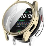 Microcase Samsung Watch 7 44mm Önü Kapalı Silikon Kılıf - AL3173 (Gold)