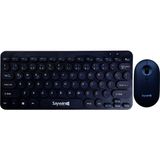 Microcase SW-500 Yuvarlak Tuşlu Taşınabilir Kablosuz Bluetoothlu Q Klavye Mouse Set AL4176