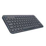Microcase Tablet Telefon Bilgisayar için Yuvarlak Tuşlu Bluetooth Kablosuz Klavye Android iOS Windows Uyumlu - AL3048 Siyah