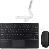 Microcase Tcl Nxtpaper 14 Inch Tablet Için Tablet Bluetooth Touchpad Klavye 28 cm (Tr Sticker) + Mouse + Stand - AL2757 - Touchpad Klavye Mouse Tablet Standı - Siyah